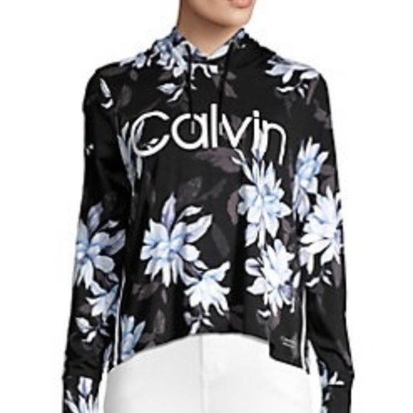 calvin klein floral hoodie